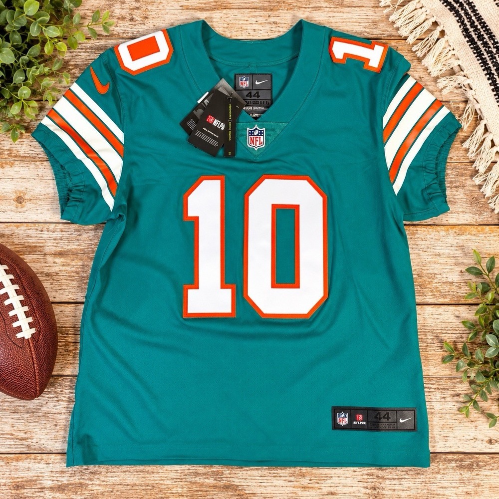 Tyreek Hill #10 Miami Dolphins Nike Vapor Elite Jersey Mens 44 Large NWT